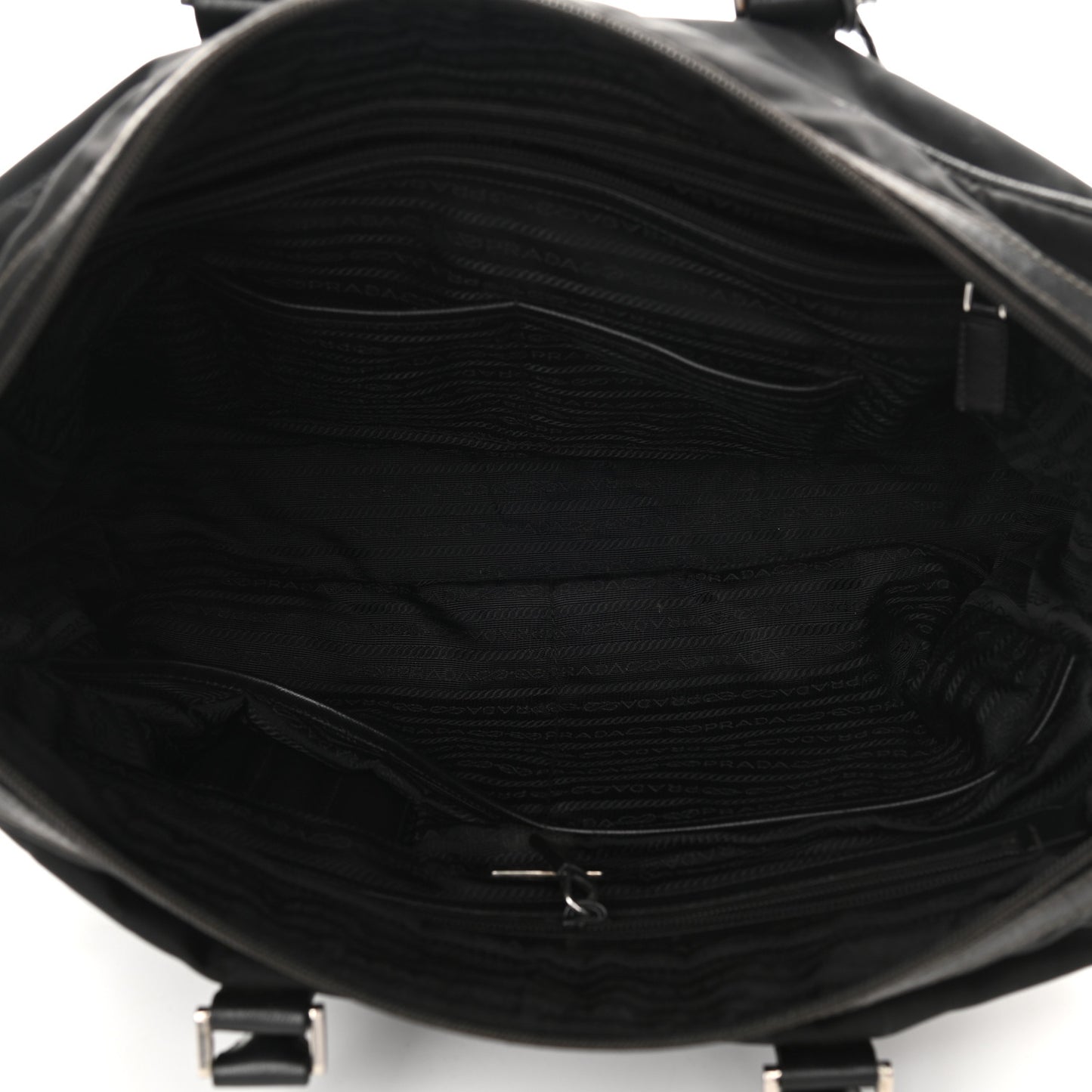 Tessuto Nylon Saffiano Briefcase Nero Black