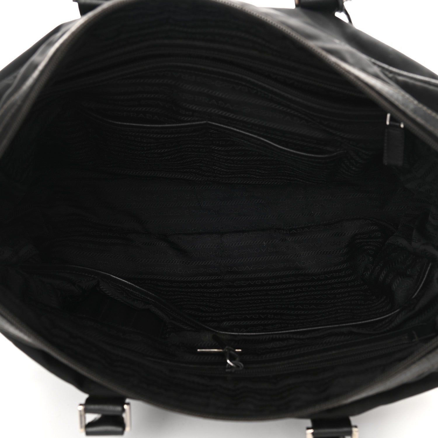 Prada Tessuto Nylon Saffiano Briefcase Nero Black 6 of 20