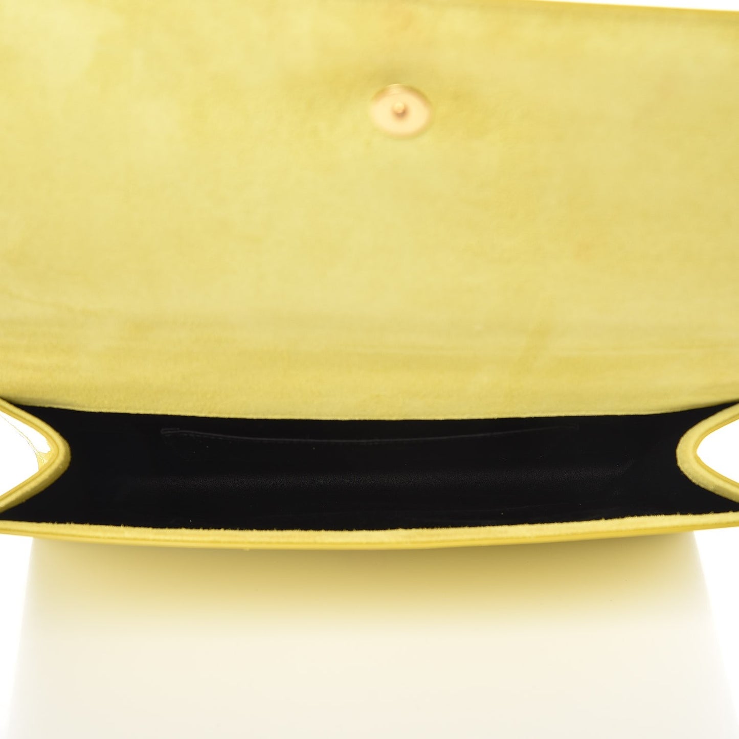 Patent Calfskin Monogram Large Belle De Jour Clutch Yellow