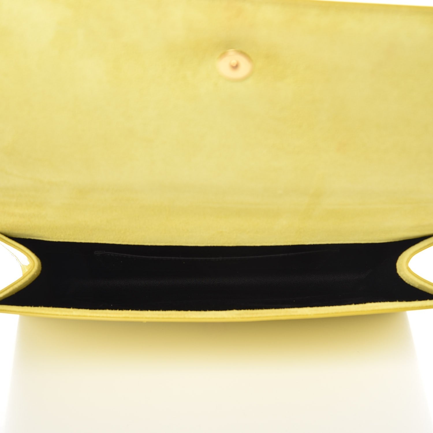 Saint Laurent Patent Calfskin Monogram Large Belle De Jour Clutch Yellow 5 of 6