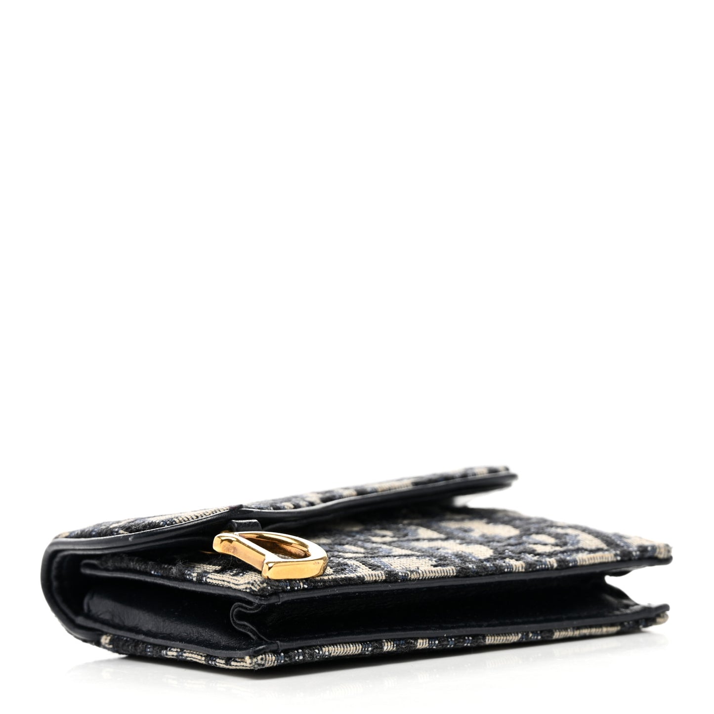 Oblique Saddle Card Holder Blue