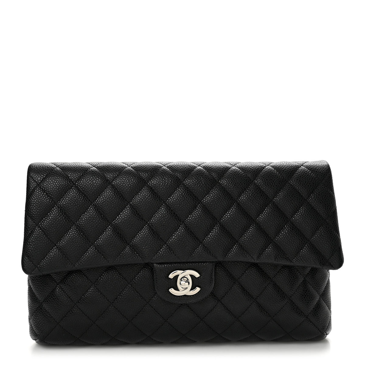 Chanel Caviar Quilted Flap Clutch Black 1 of 12