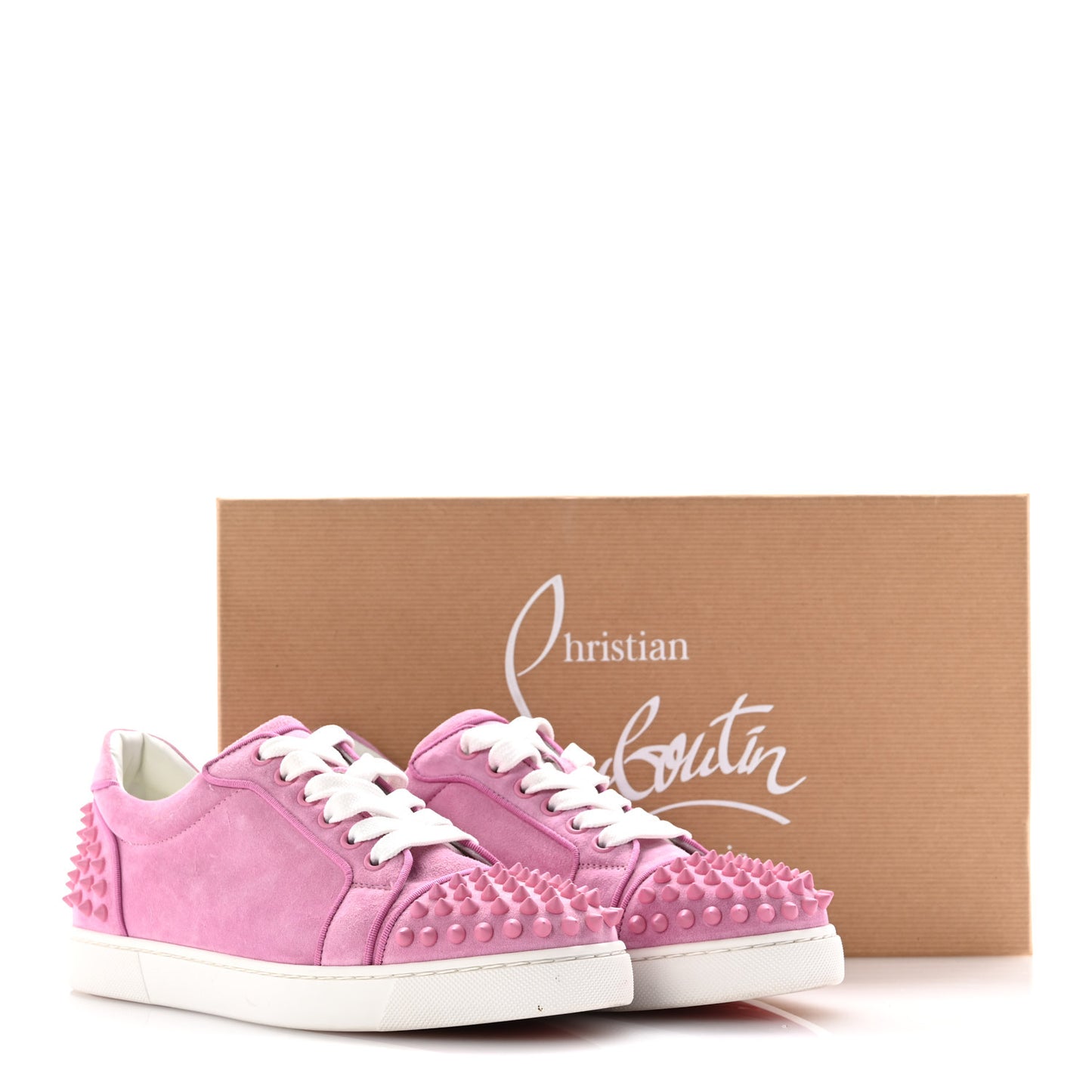 Veau Velours Calfskin Spikes Womens Vieira Flat Sneakers 38.5 Gummy