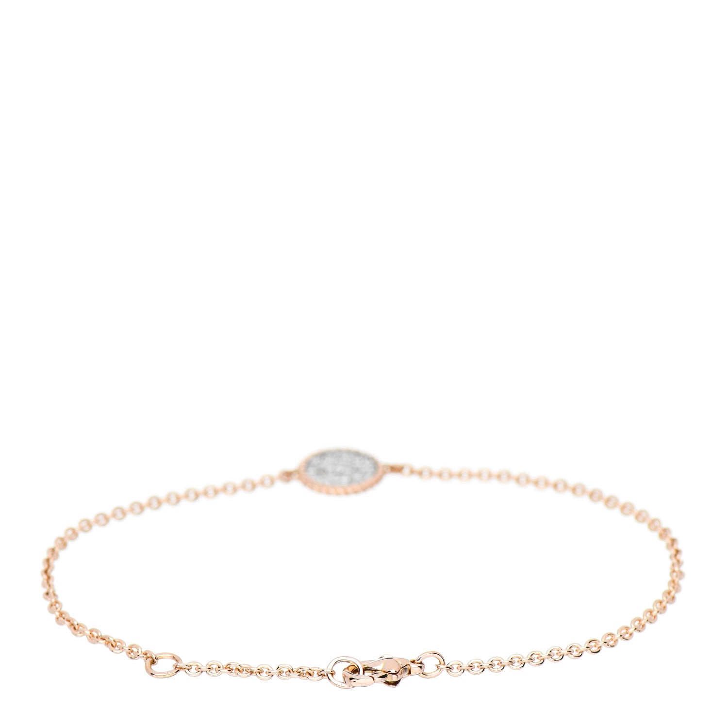 David Yurman 18K Rose Gold Diamond Cable Collectibles Pave Charm Bracelet 2 of 4