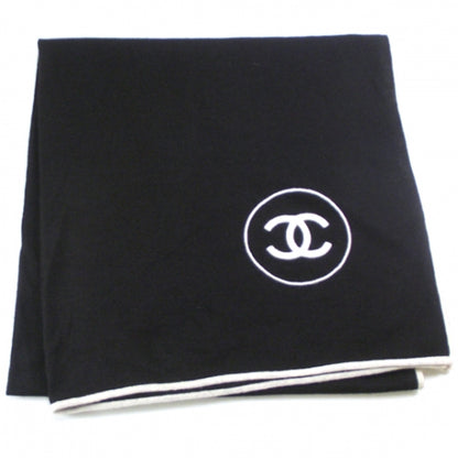 Chanel Cashmere Scarf Black White CC 1 of 7