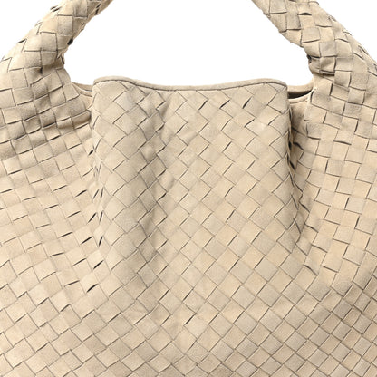 Bottega Veneta Suede Intrecciato Large Hop Ecru 7 of 9