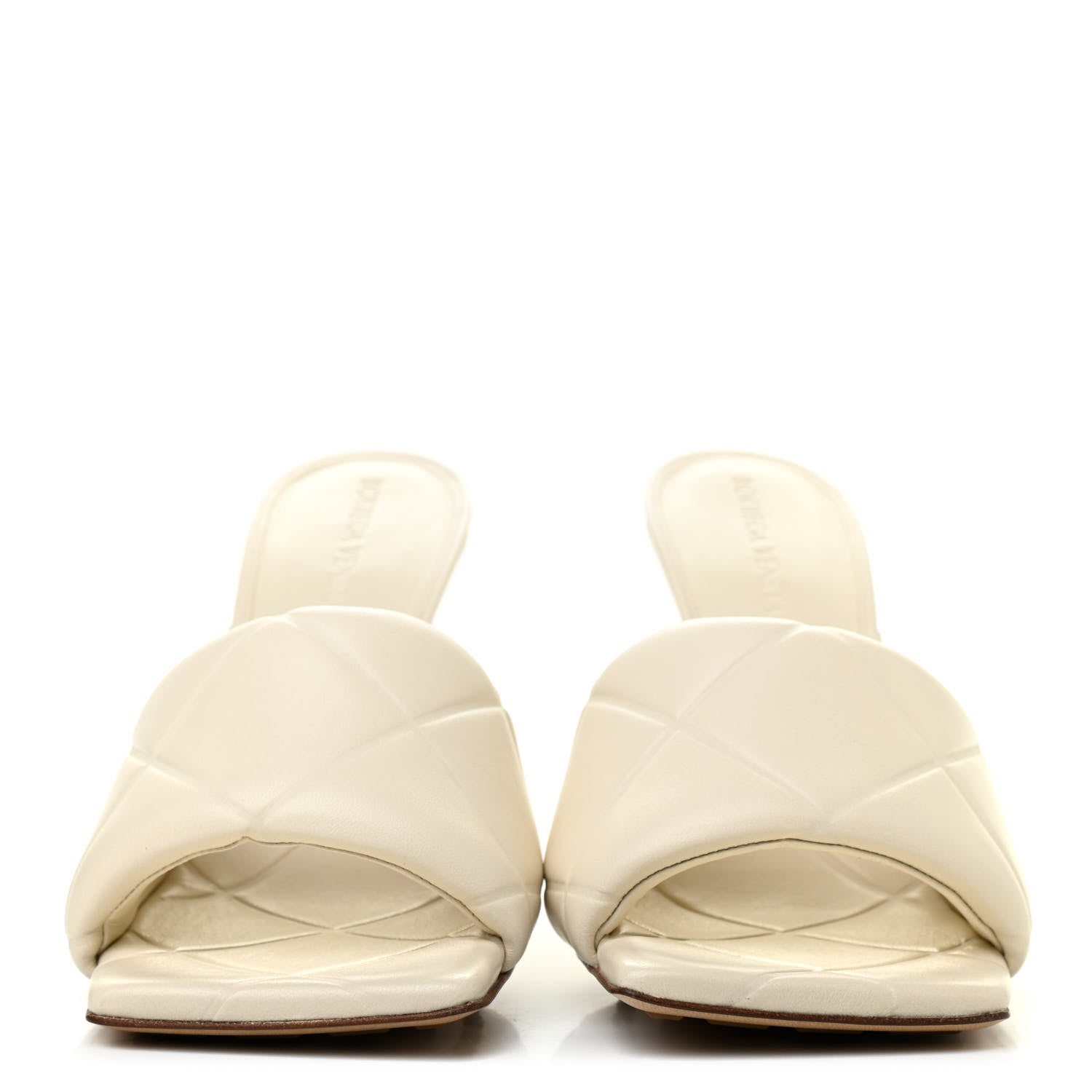 Bottega Veneta Nappa Quilted Rubber Lido Mule Sandals 39 Sea Salt 2 of 7