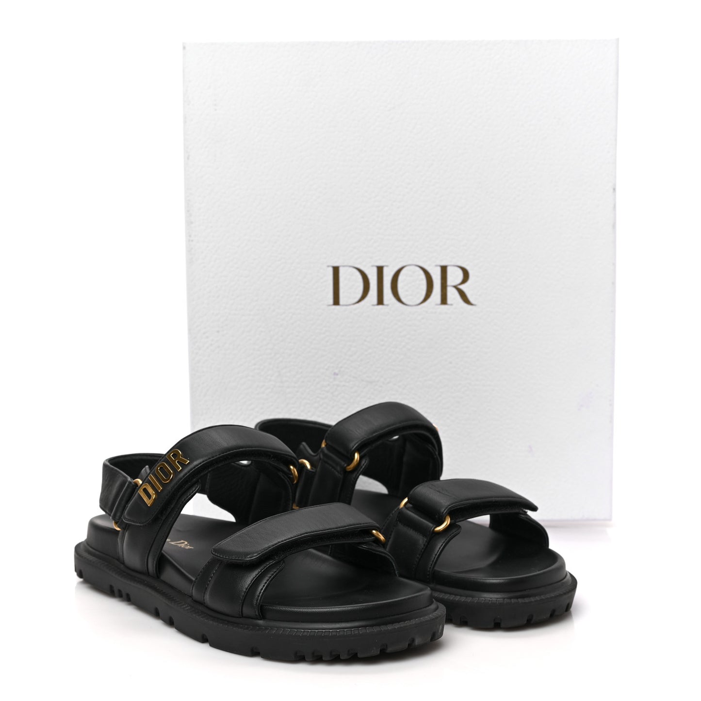 Lambskin Dioract 10mm Sandals 38 Black