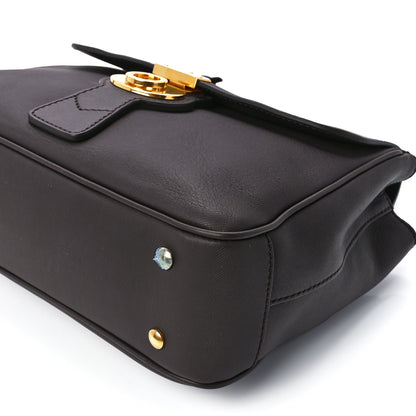 Burberry Trench Calfskin Medium DK88 Top Handle Bag Dark Chocolate 13 of 13
