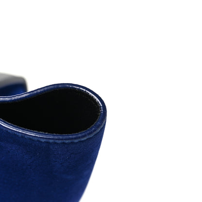 Celine Pebbled Calfskin Suede Small Trapeze Tri-Color Cobalt 10 of 11