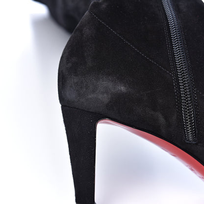 Christian Louboutin Veau Velours Alta Top 70 Over The Knee Boots 37.5 Black 10 of 10