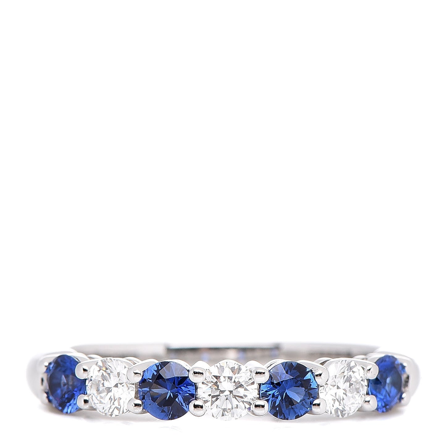 Platinum Diamond Blue Sapphire Embrace Ring 49 5