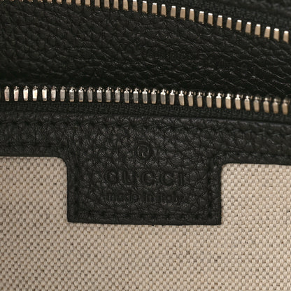 Gucci Piuma Calfskin Jumbo GG Embossed Medium Wristlet Messenger Bag Black 6 of 9