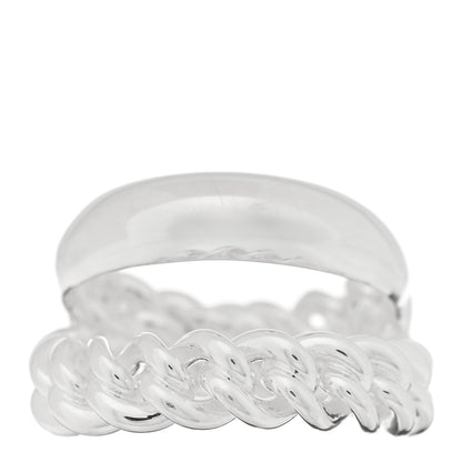 Hermes Sterling Silver MM Boucle Selier Inflexible Ring 54 6.75 1 of 5