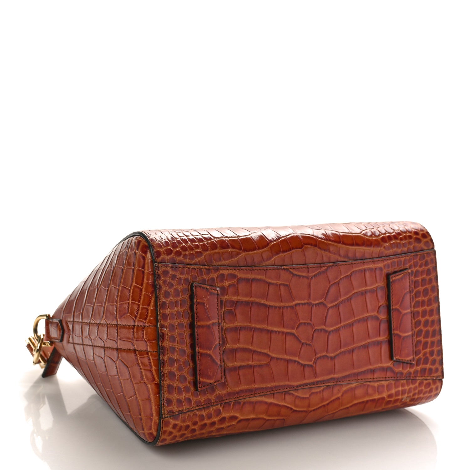 Givenchy Calfskin Crocodile Embossed Small Antigona Cognac 4 of 8