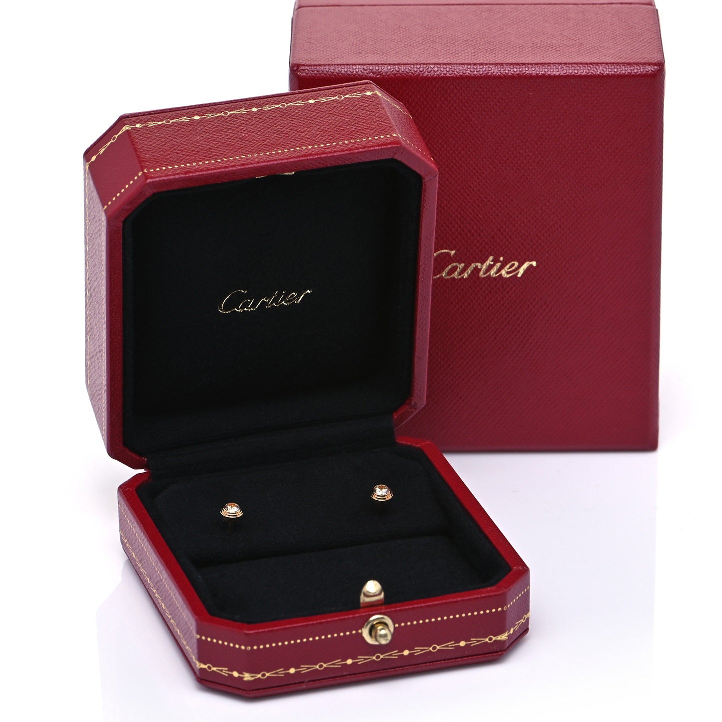 18K Yellow Gold Diamond MM D'Amour Earrings