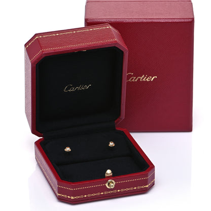 Cartier 18K Yellow Gold Diamond MM D'Amour Earrings 4 of 5