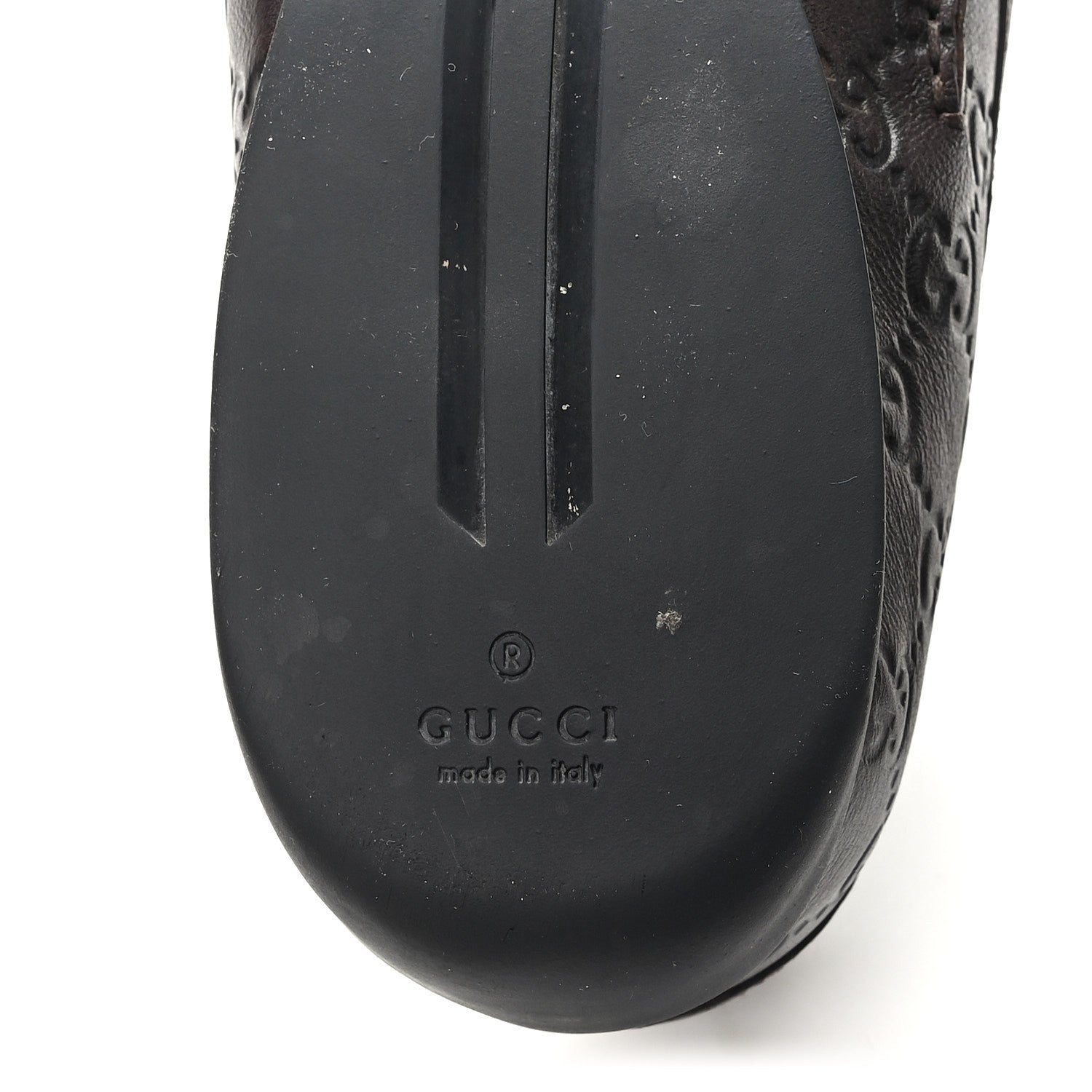 Gucci Guccissima Mens Driver Loafers 8 Chocolate 7 of 9
