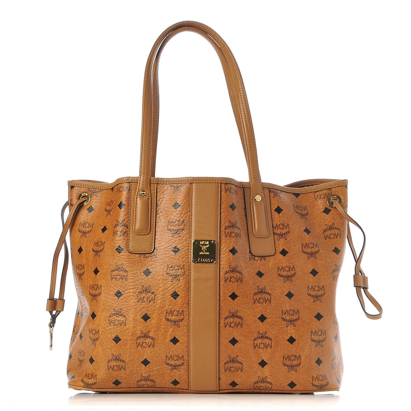 Visetos Medium Liz Reversible Shopper Tote Cognac