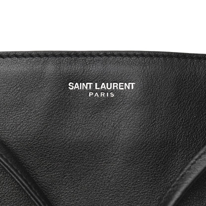 Saint Laurent Calfskin Studded Fringe Festival Backpack Black 8 of 13