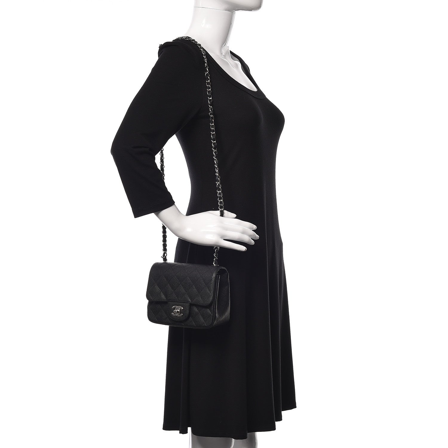 Chanel Caviar Quilted Mini Square Flap Black 2 of 10