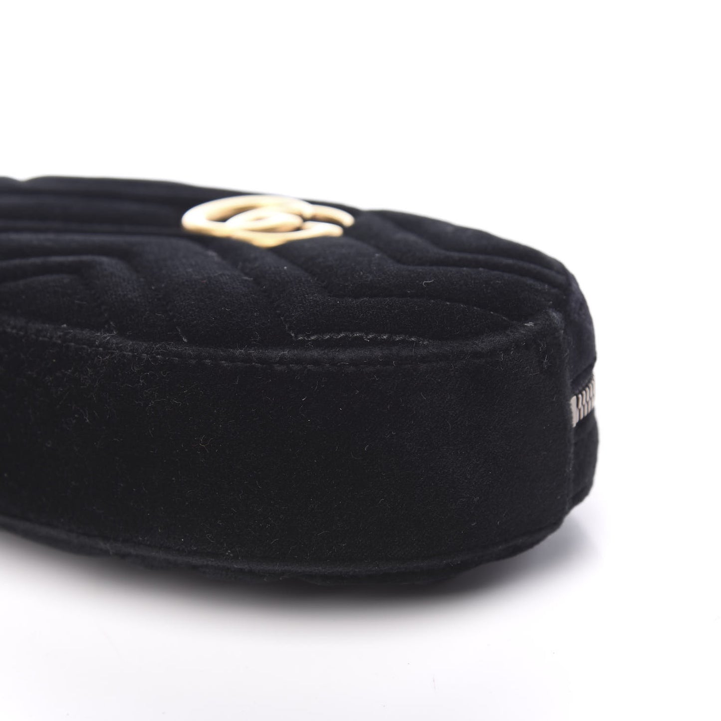 Velvet Matelasse GG Marmont Belt Bag 95 38 Black