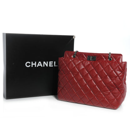 Chanel Aged Calfskin Reissue 2.55 Tote Red 5 of 8