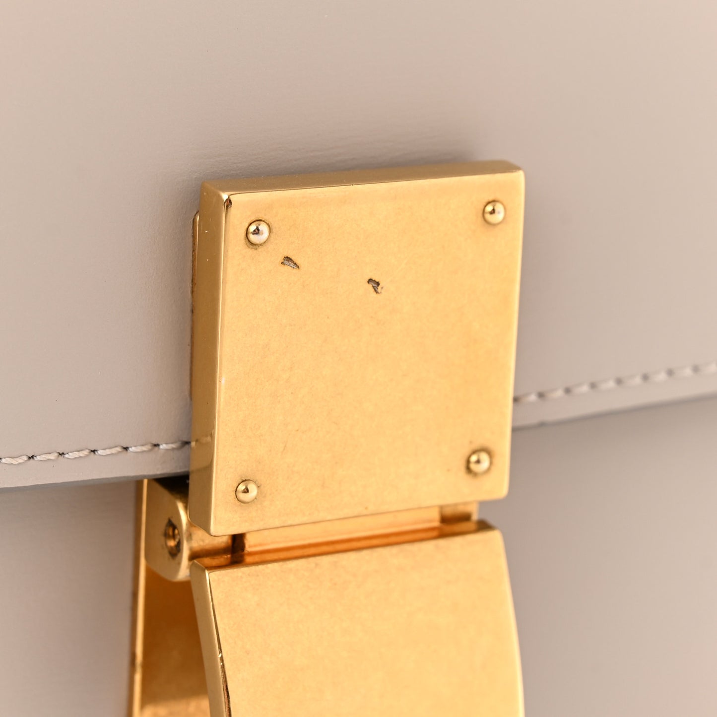 Box Calfskin Medium Classic Box Flap Bag Clay