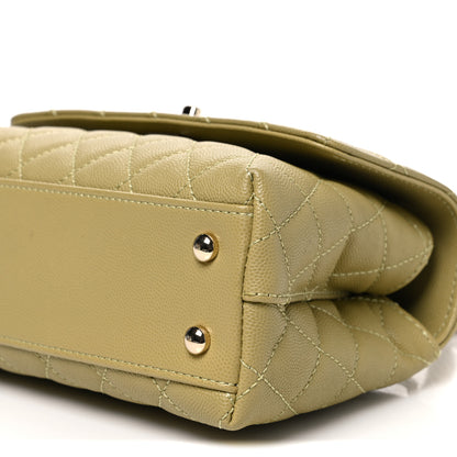 Chanel Caviar Quilted Mini Coco Handle Flap Light Green 10 of 10