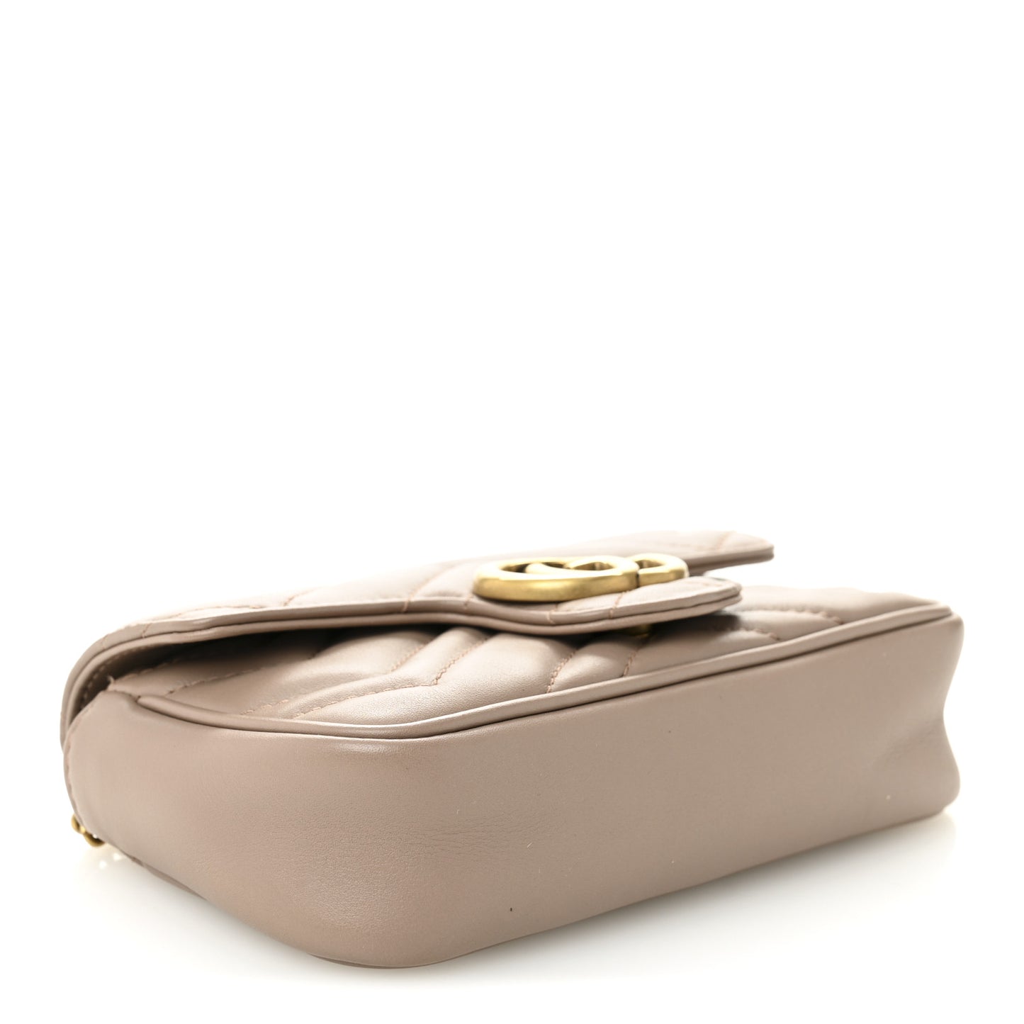 Calfskin Matelasse Super Mini GG Marmont Shoulder Bag Porcelain Rose
