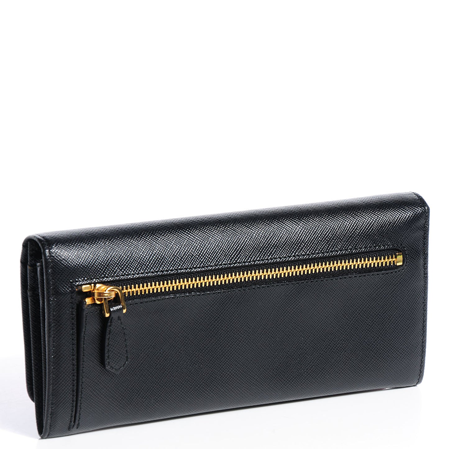 Saffiano Bow Continental Wallet Nero Black