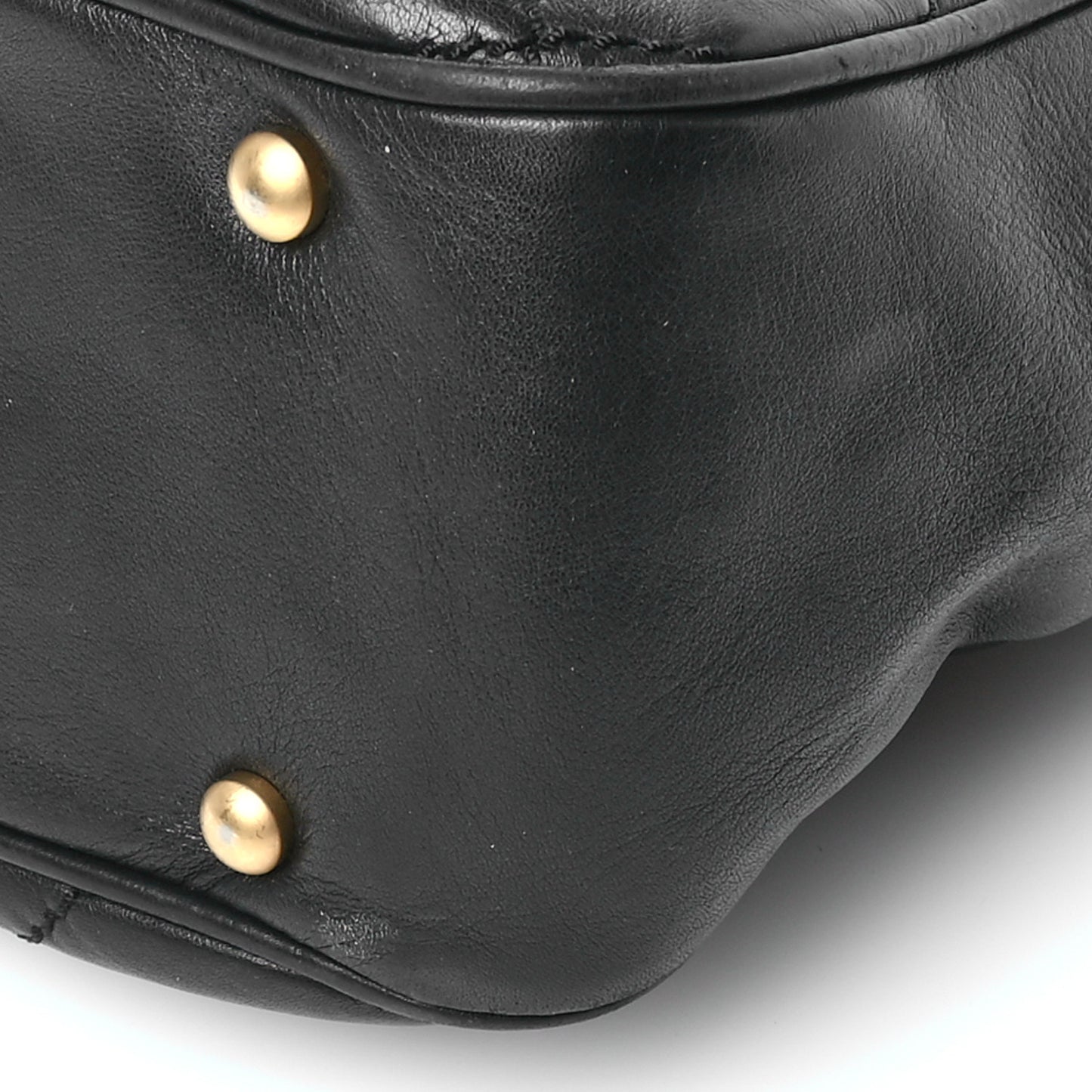 Calfskin Chocolate Bar Quilted Small Shoulder Bag Black