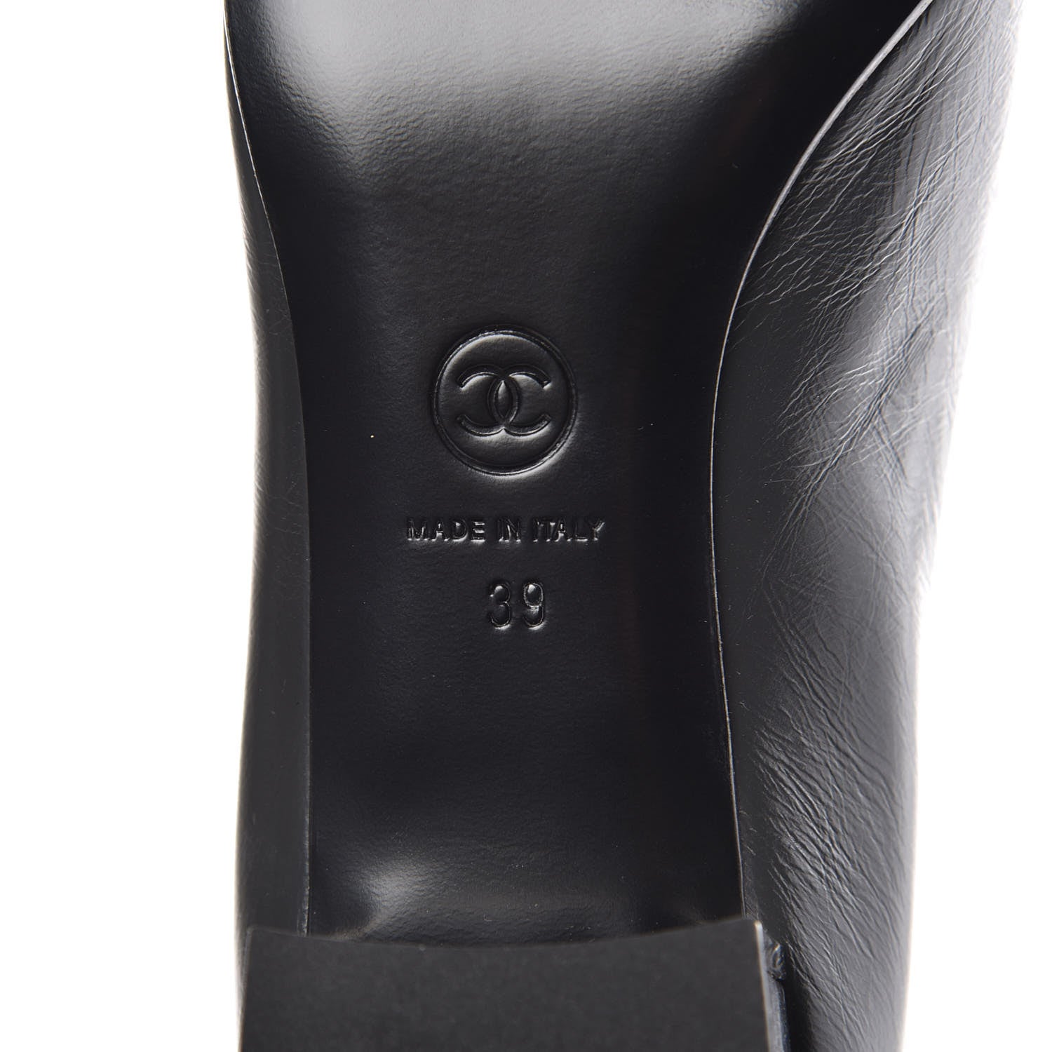 Chanel Calfskin CC Pumps 39 Dark Grey 6 of 9
