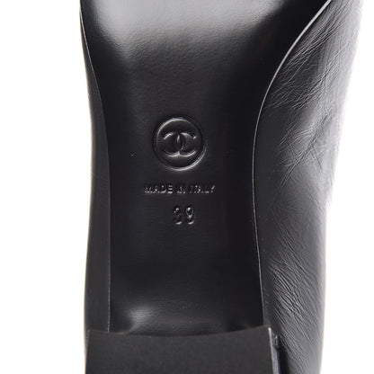 Chanel Calfskin CC Pumps 39 Dark Grey 6 of 9