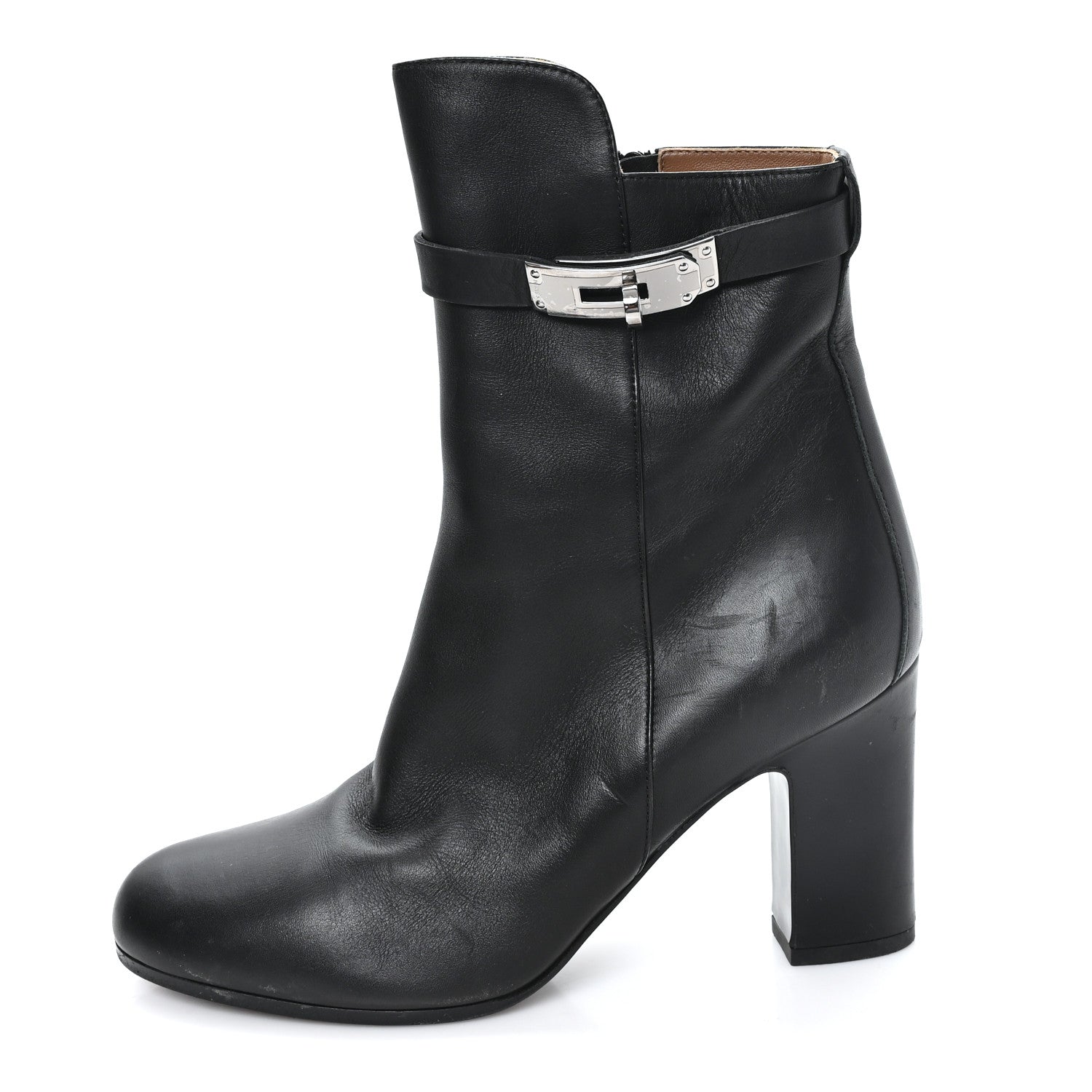 Hermes Calfskin Saint Germain Ankle Boots 37.5 Black 1 of 8