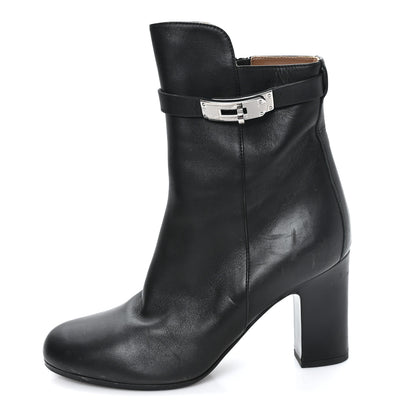 Hermes Calfskin Saint Germain Ankle Boots 37.5 Black 1 of 8