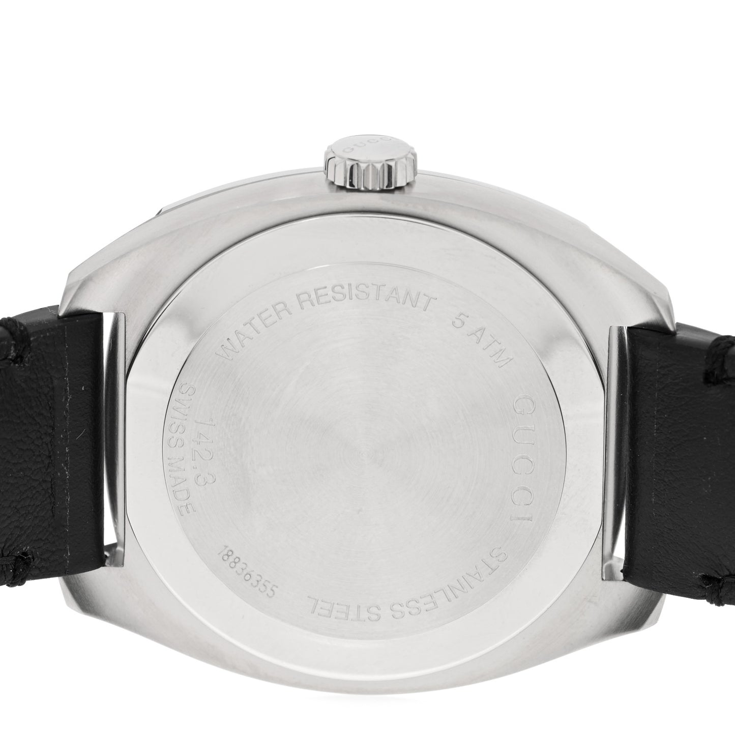 Stainless Steel Calfskin 40mm GG2570 Quartz Watch Black