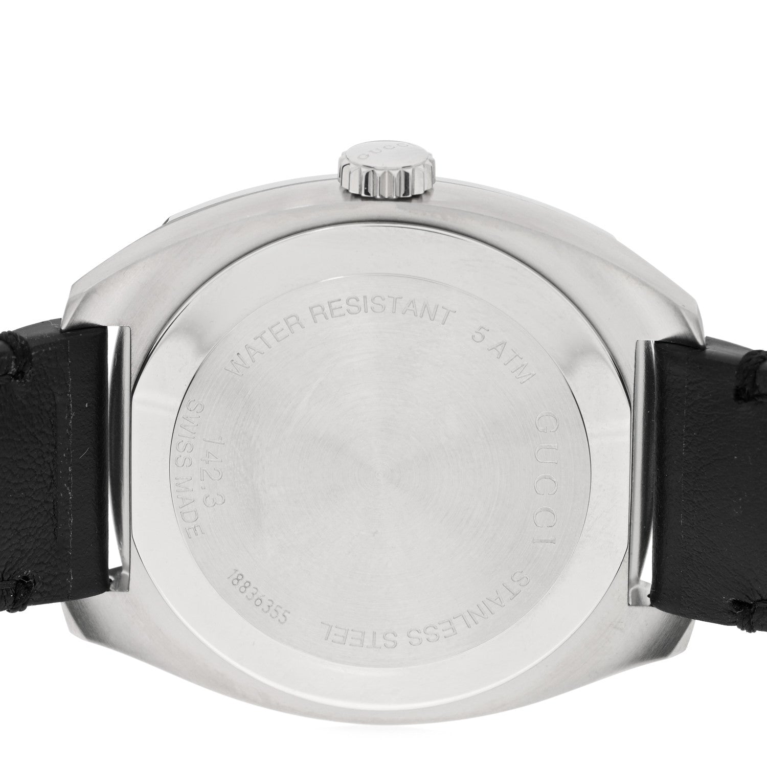 Gucci Stainless Steel Calfskin 40mm GG2570 Quartz Watch Black 4 of 5