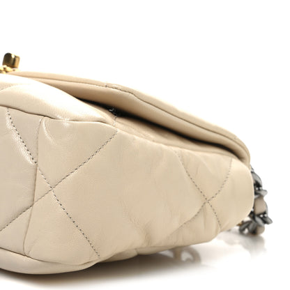 Chanel Lambskin Quilted Medium Chanel 19 Flap Beige 10 of 11