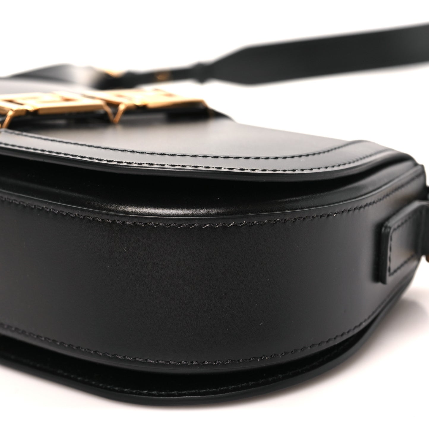 Calfskin Medium Greca Goddess Shoulder Bag Black