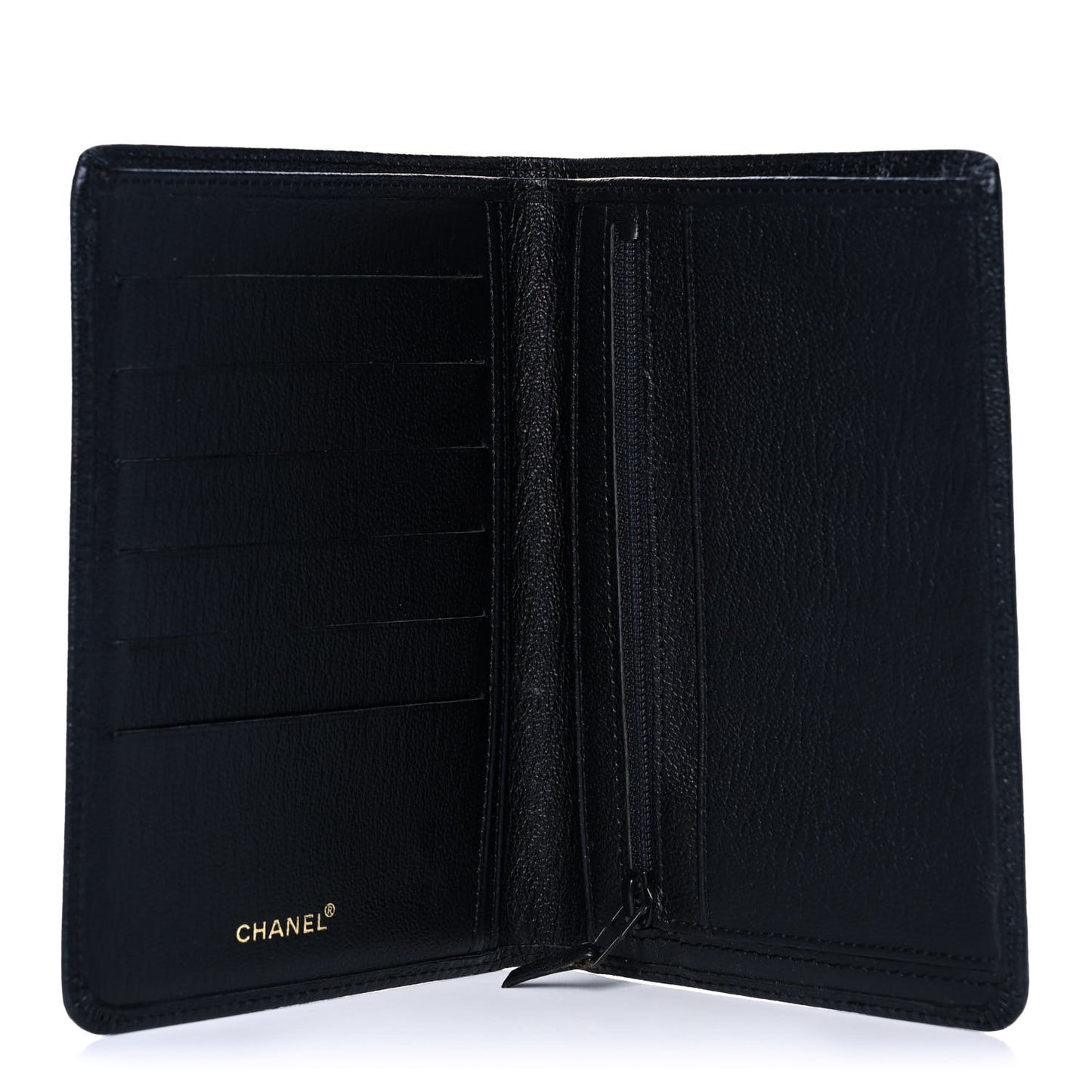 Goatskin CC Bi-Fold Wallet Black