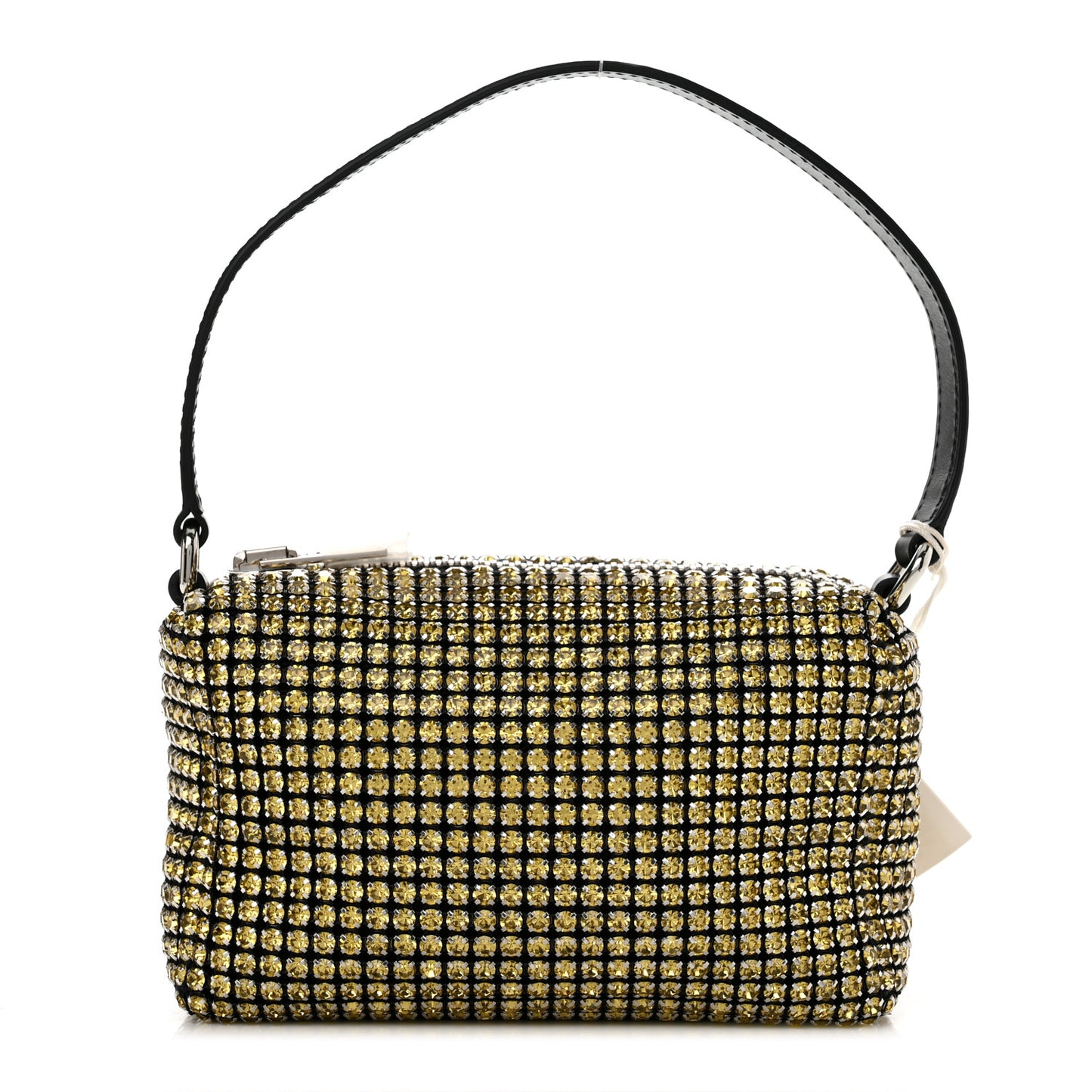 Mesh Crystal Rhinestone Mini Heiress Pouch Porcelain