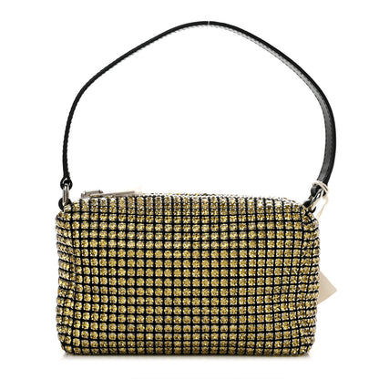 Alexander Wang Mesh Crystal Rhinestone Mini Heiress Pouch Porcelain 1 of 13
