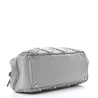 Chanel Calfskin Ultra Stitch Bowler Grey 4 of 10