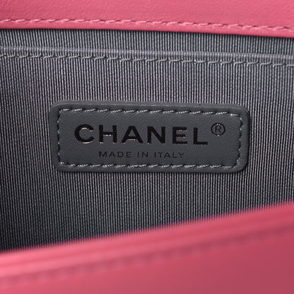 Chanel Calfskin Chevron Quilted Medium Boy Flap Pink 6 of 13
