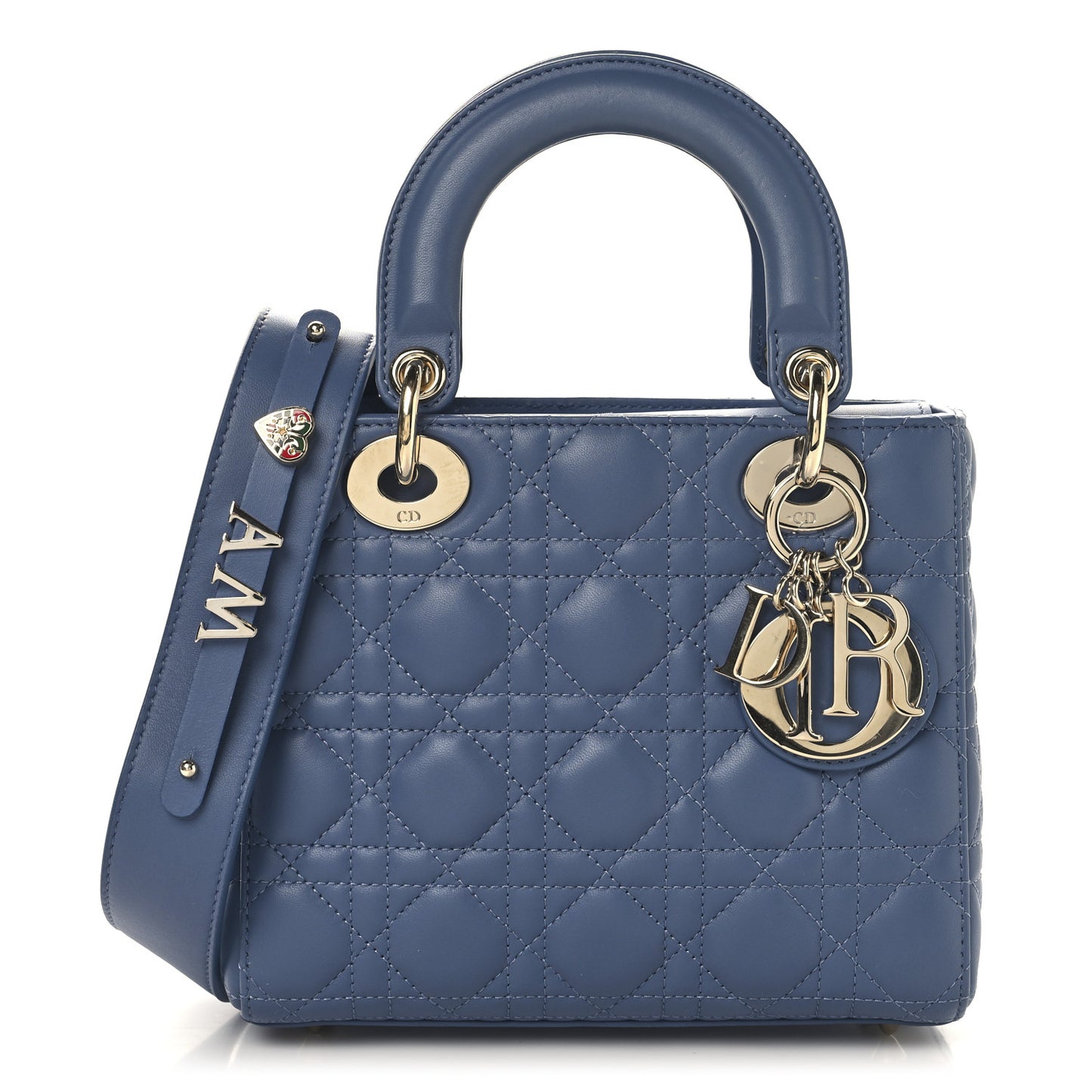 Lambskin Cannage Small My ABCDior Lady Dior Denim Blue