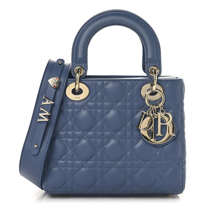 Christian Dior Lambskin Cannage Small My ABCDior Lady Dior Denim Blue 1 of 10