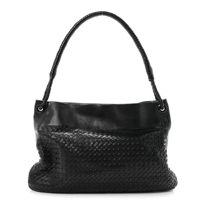 Bottega Veneta Nappa Intrecciato Shoulder Bag Black 1 of 10