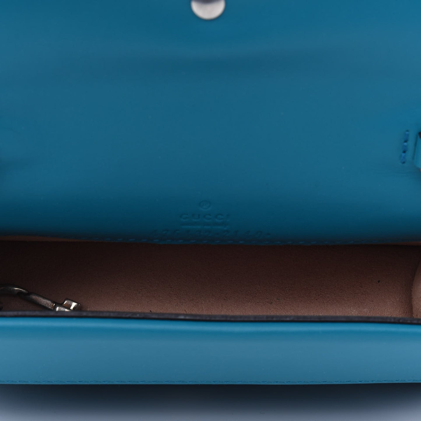 Velvet Super Mini Dionysus Shoulder Bag Pavone Cyan