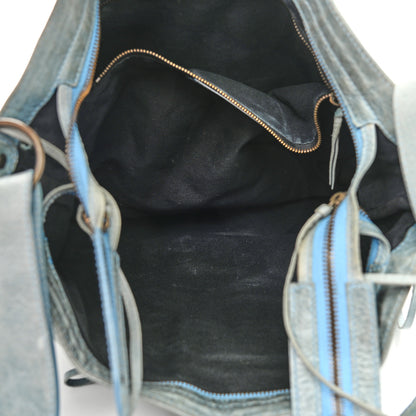 Balenciaga Chevre Classic Hardware Flat Messenger Sky Blue 5 of 12